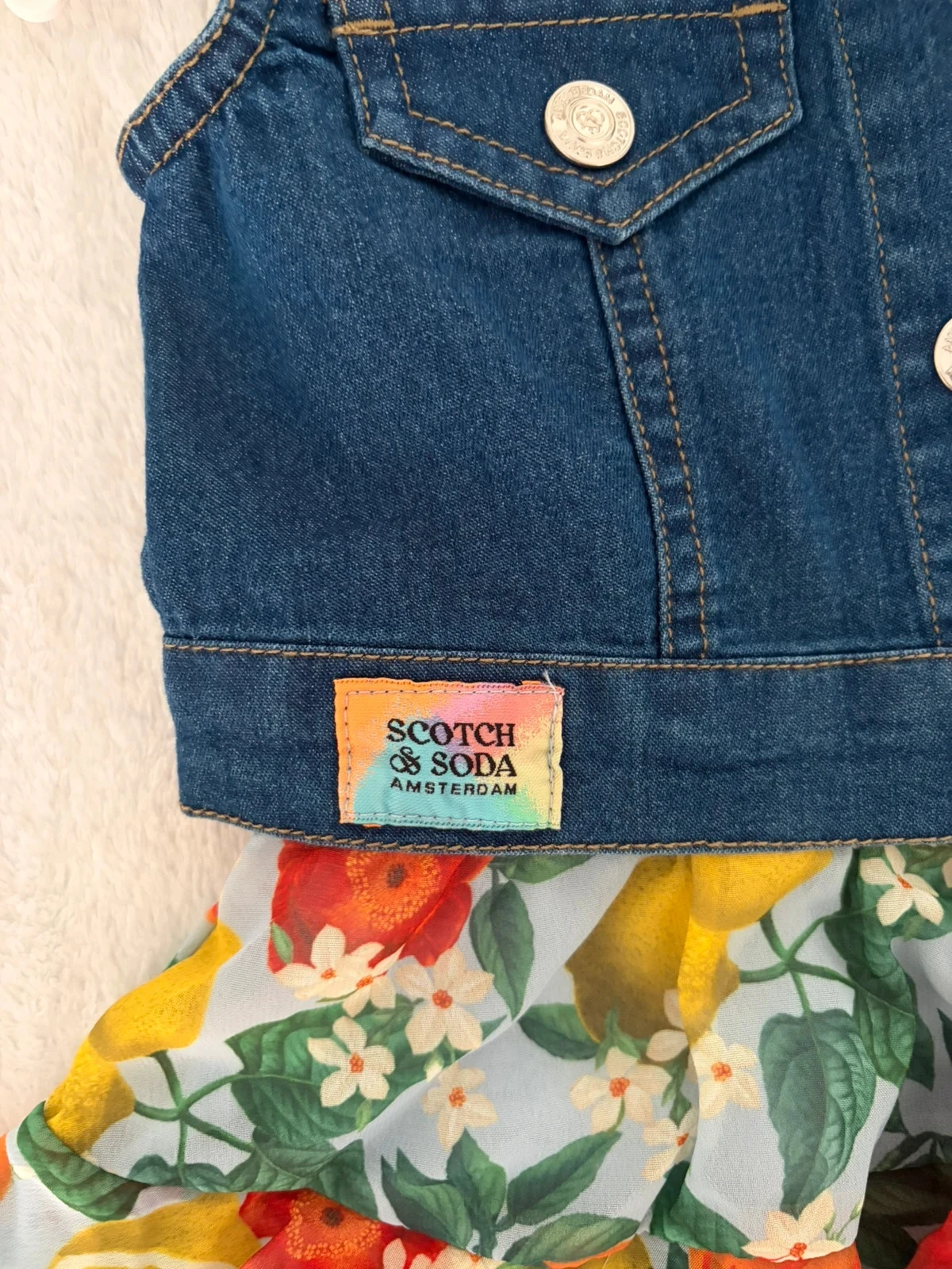 Lindo conjunto de vestido e jaqueta para menina tamanho 2 anos - Scotch & soda nova – photo 7